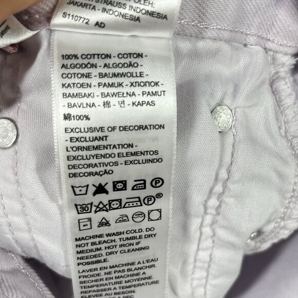 Levis Jeans Womens Size 29 Purple Black Tab Raw Hems 29X26 Cotton Denim - Picture 10 of 14